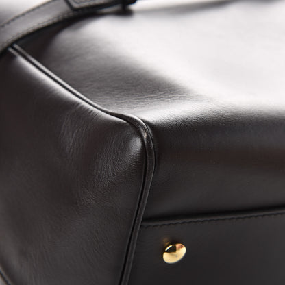 Burberry Smooth Calfskin Medium Cube Bowling Bag Dark Brown 12 of 14