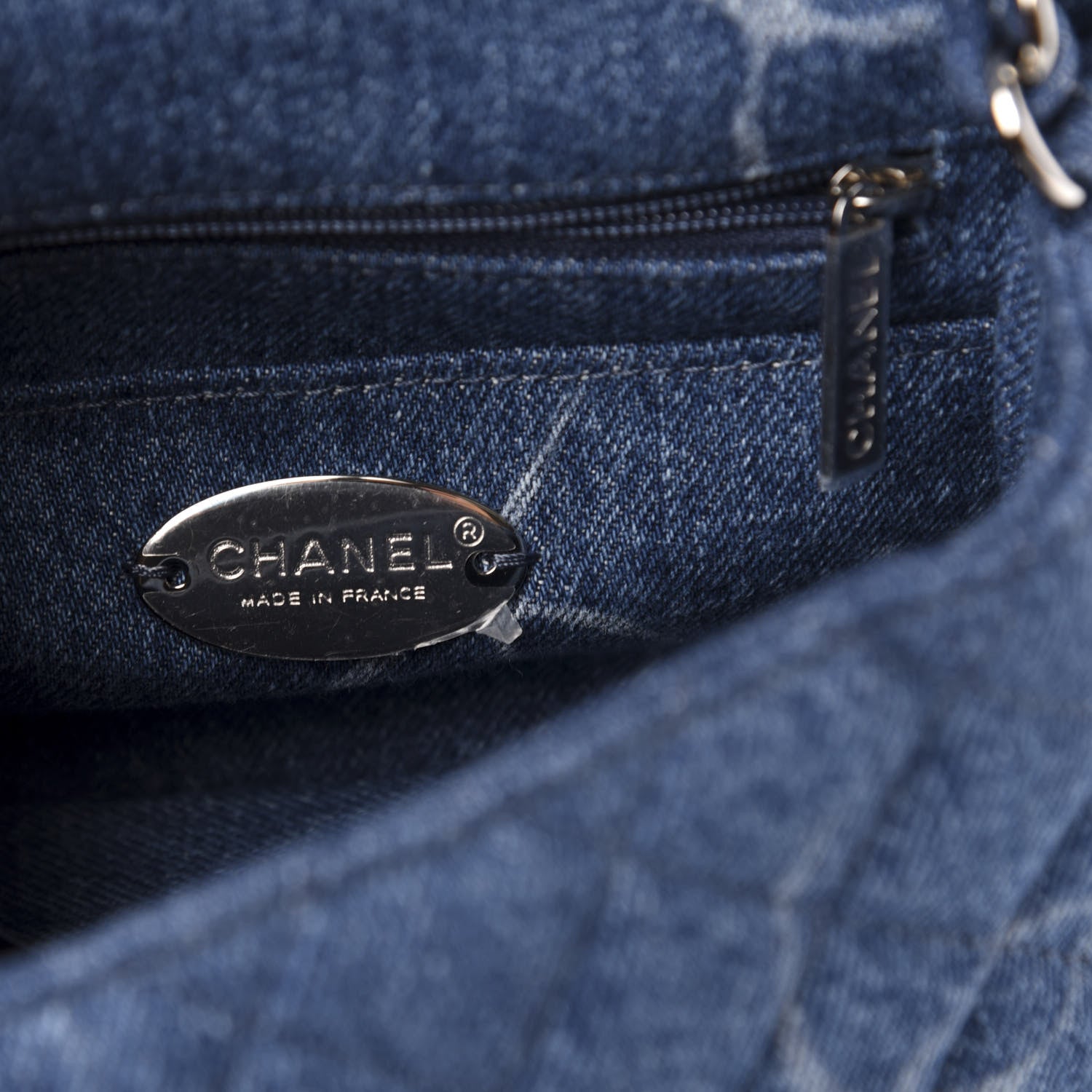 Chanel Denim CC Quilted Mini Square Flap Blue 6 of 10