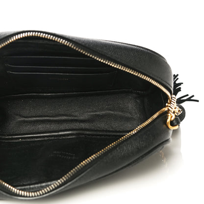 Saint Laurent Grain De Poudre Matelasse Monogram Mini Lou Camera Bag Black 5 of 12