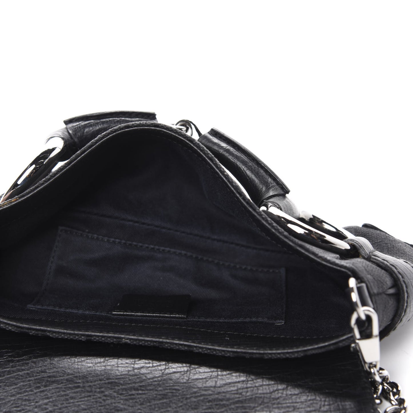 Monogram Horsebit Chain Clutch Black
