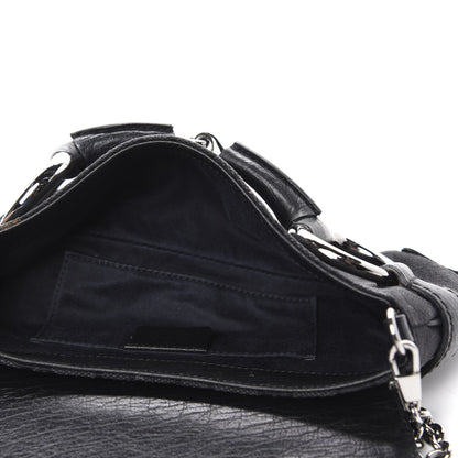 Gucci Monogram Horsebit Chain Clutch Black 5 of 10