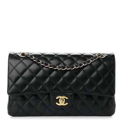 Chanel Lambskin Quilted Medium Double Flap Black 1 of 12