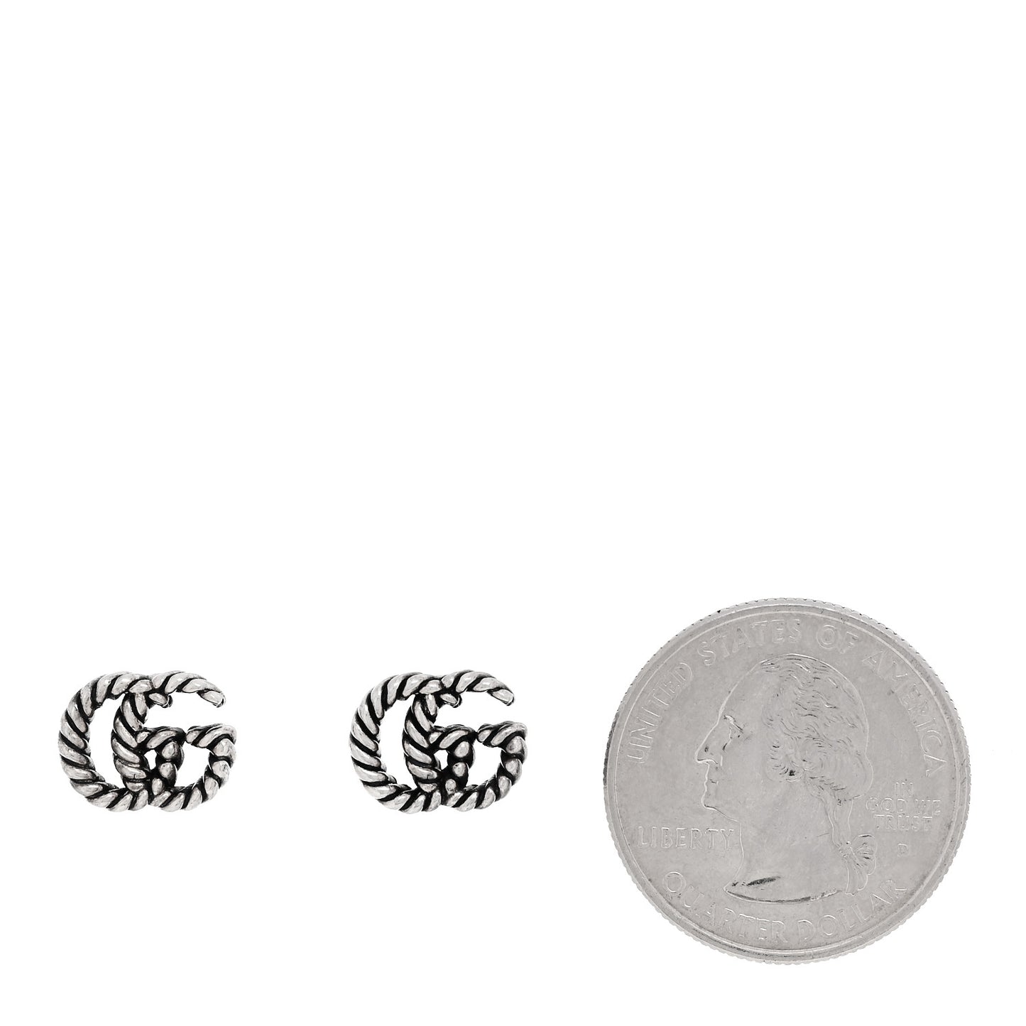 Sterling Silver Torchon Double G Earrings