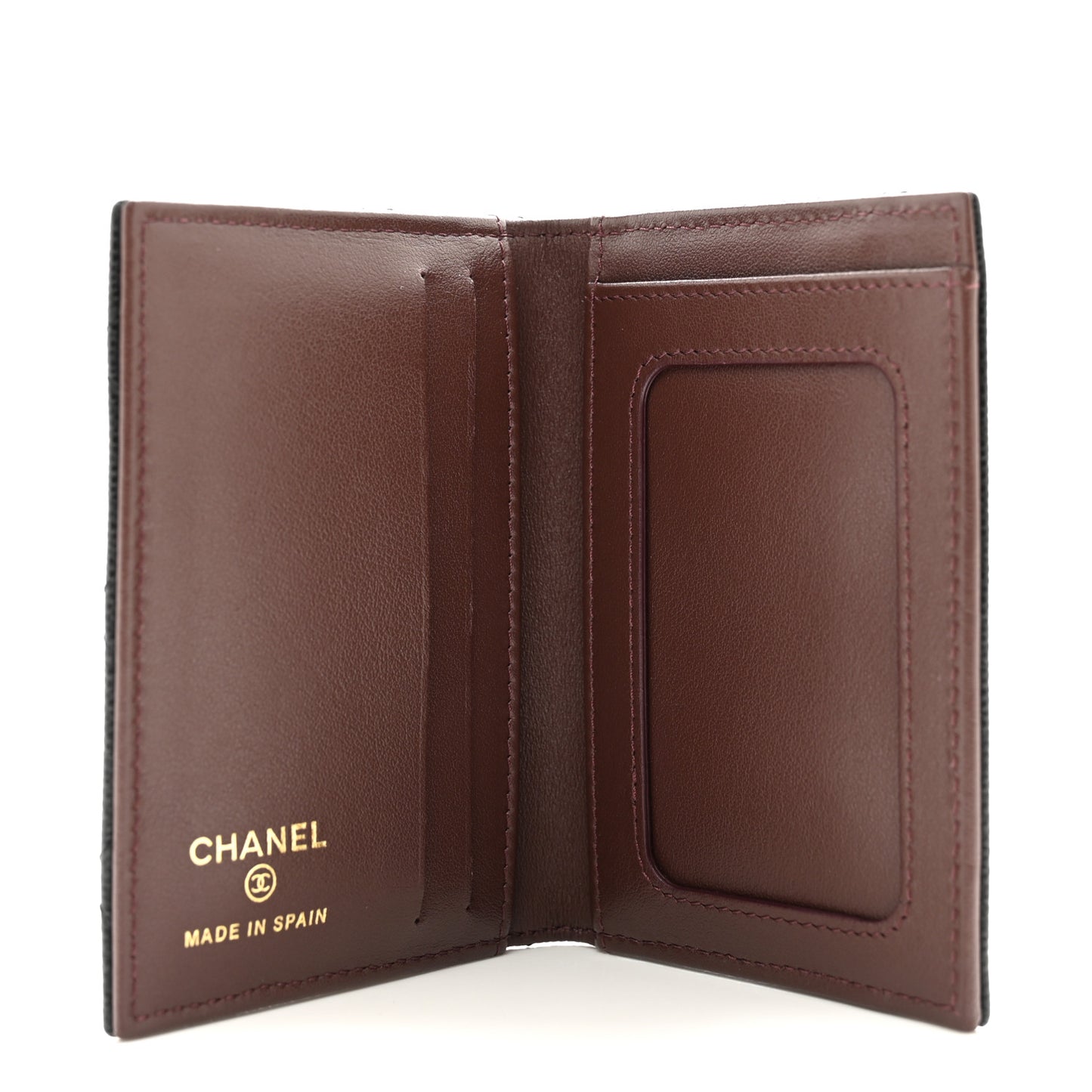 Caviar Quilted Card Holder Wallet Black