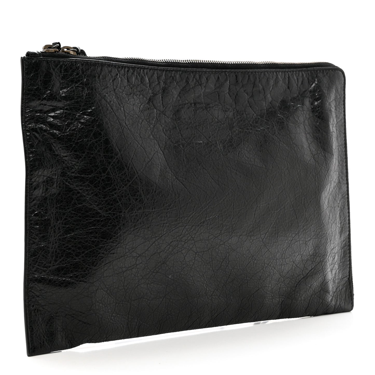 Agneau Classic Hardware Small Pouch Black