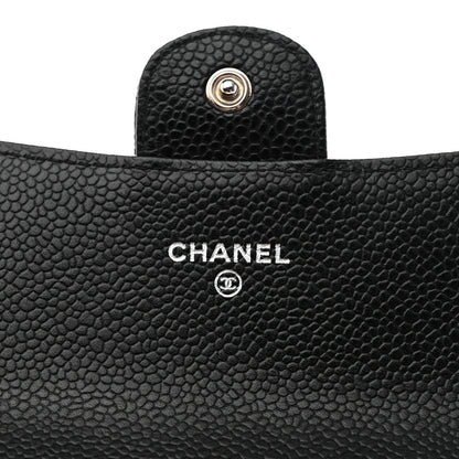 Chanel Caviar Quilted Large Gusset Flap Wallet Black 6 of 10
