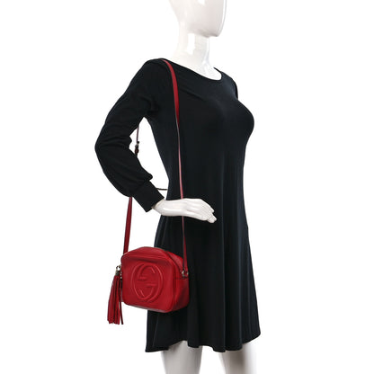 Gucci Pebbled Calfskin Small Soho Disco Bag Vibrant Red 2 of 8
