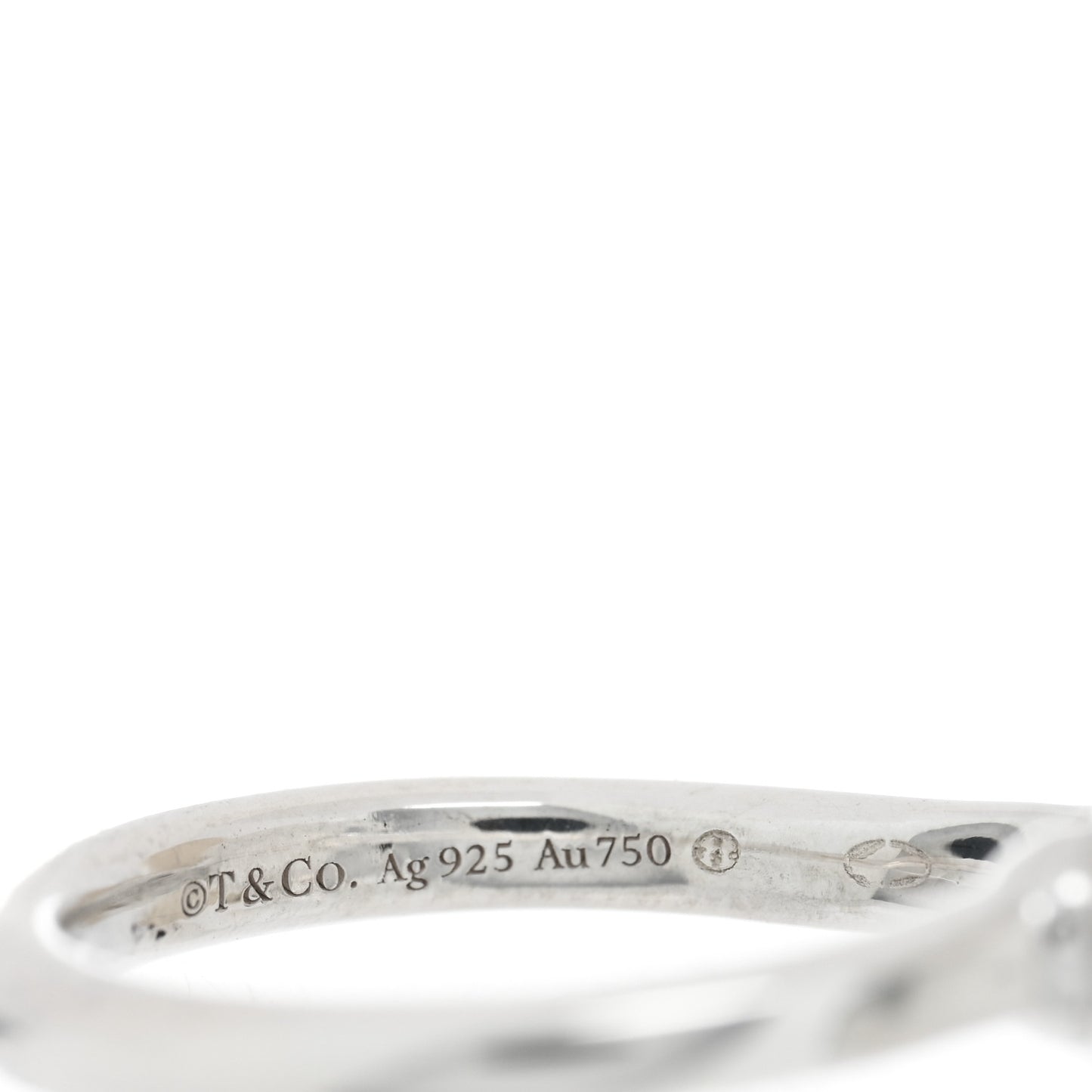 18K Yellow Gold Sterling Silver Return to Tiffany Love Bugs Butterfly Flower Ring 47 4