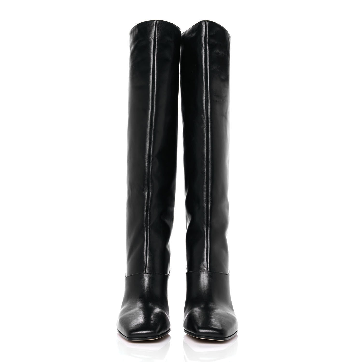 Jimmy Choo Calfskin Knee High Boots 37.5 Black 2 of 7