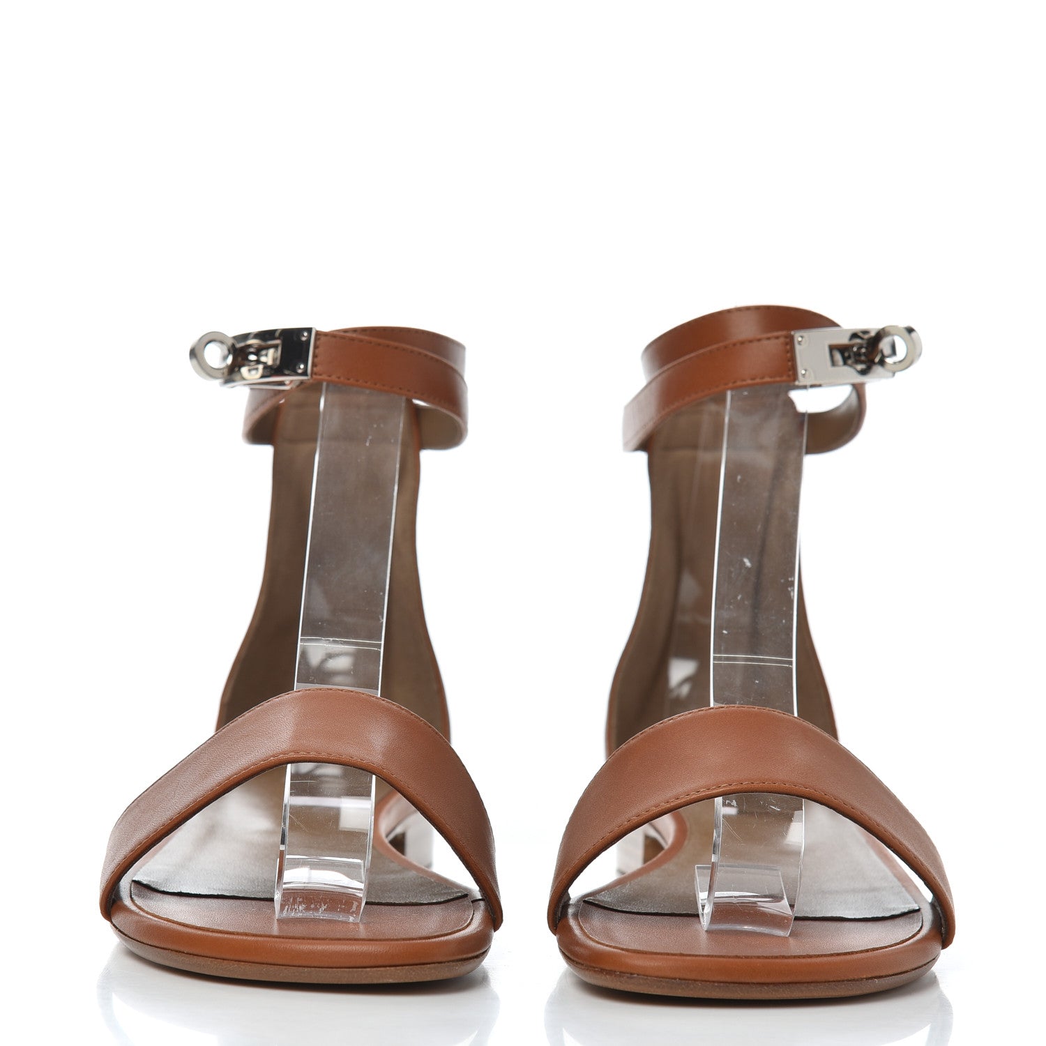 Hermes Heritage Calfskin Baia Sandals 38 Naturel 2 of 13