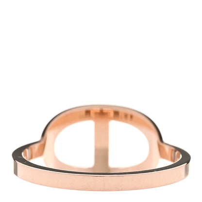 Hermes 18K Rose Gold Diamond MM Chaine d'Ancre Contour Ring 59 8.75 3 of 6