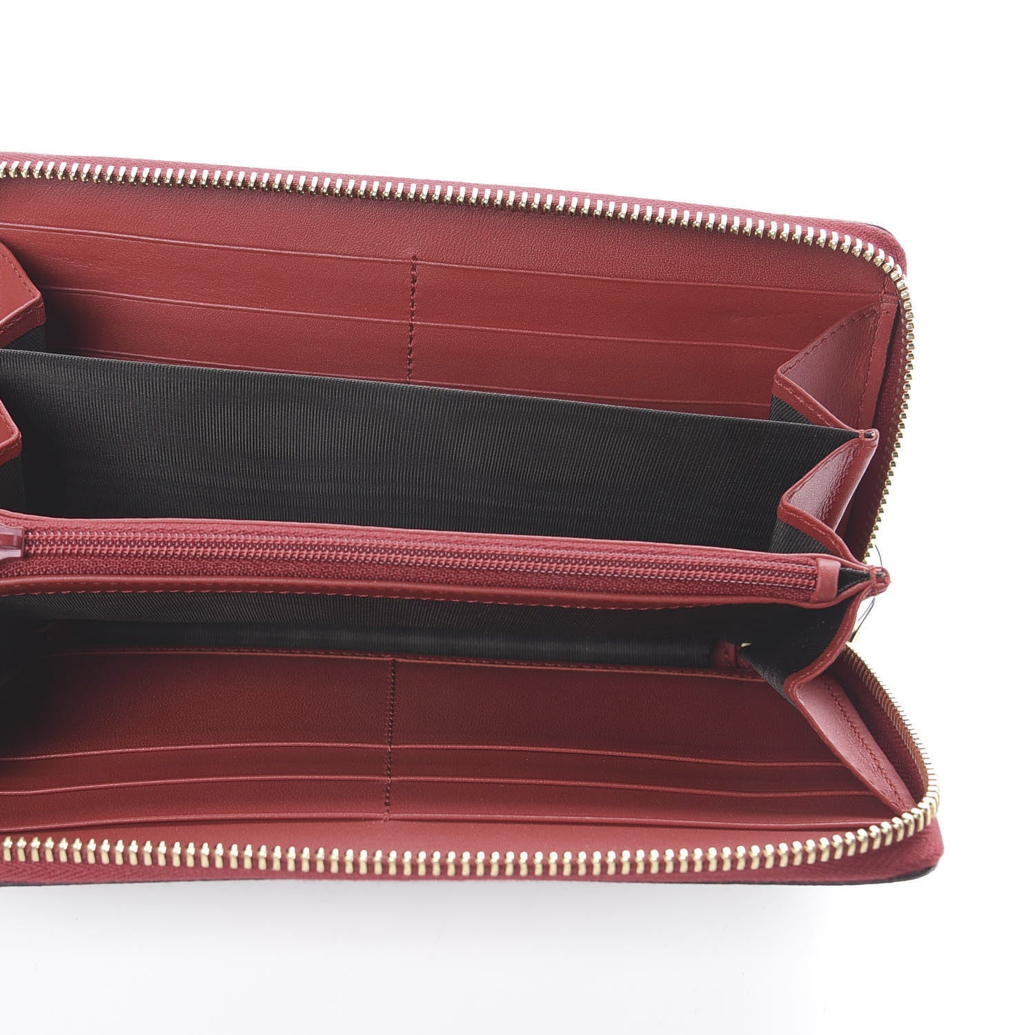 Gucci GG Supreme Monogram Bosco Patch Zip Around Wallet Beige Malva Hibiscus Red 4 of 6
