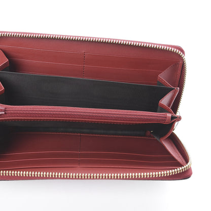 Gucci GG Supreme Monogram Bosco Patch Zip Around Wallet Beige Malva Hibiscus Red 4 of 6
