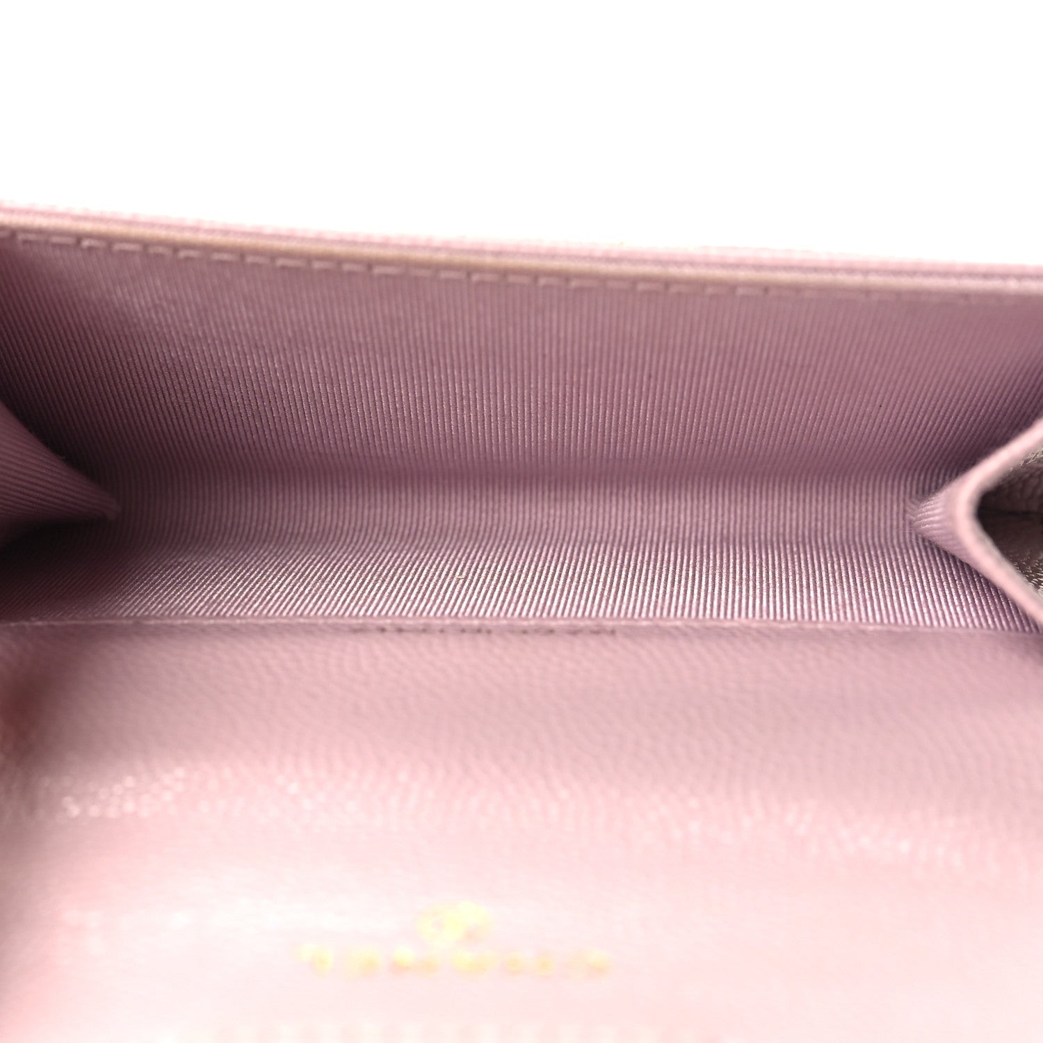 Chanel Caviar Quilted Flap Card Holder Wallet Light Pink 5 of 9