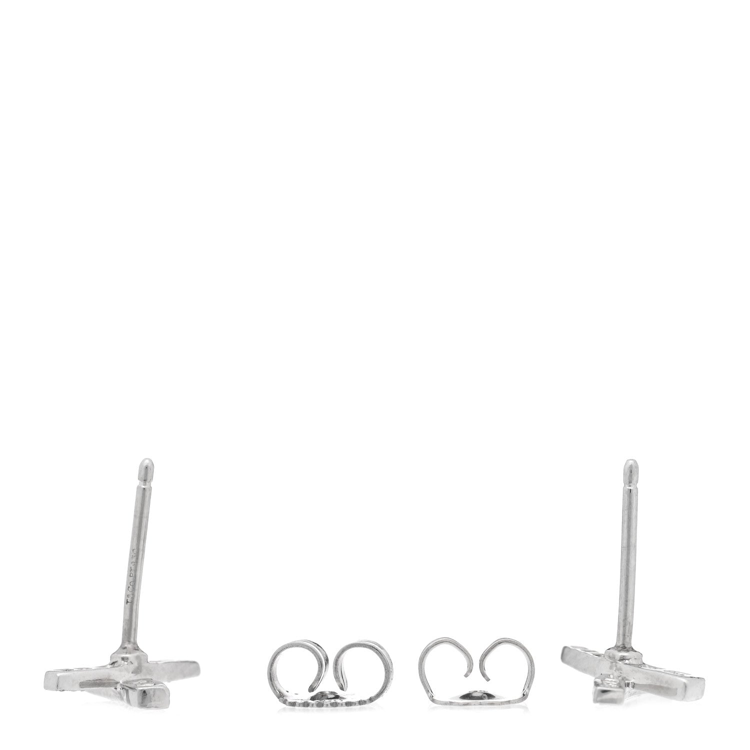 Tiffany Platinum Diamond Paloma Picasso X Kiss Earrings 3 of 4