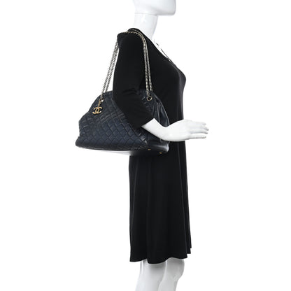 Chanel Calfskin Quilted Shoulder Bag Navy Blue 2 of 11