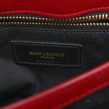Saint Laurent Calfskin Y Quilted Monogram Toy Loulou Crossbody Bag Rouge 6 of 11