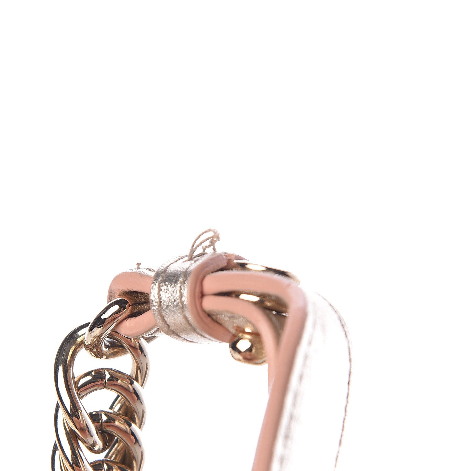 Fendi Vitello Catalan Mirror Scalloped Multi Studded Small Kan I Shoulder Bag Champagne 10 of 11