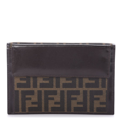 Fendi Jacquard Calfskin FF Wallet Tobacco 1 of 5