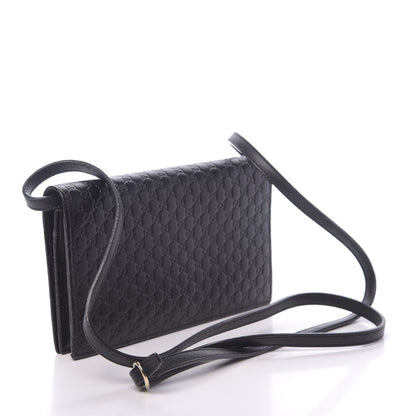 Gucci Microguccissima Crossbody Wallet Black 2 of 10