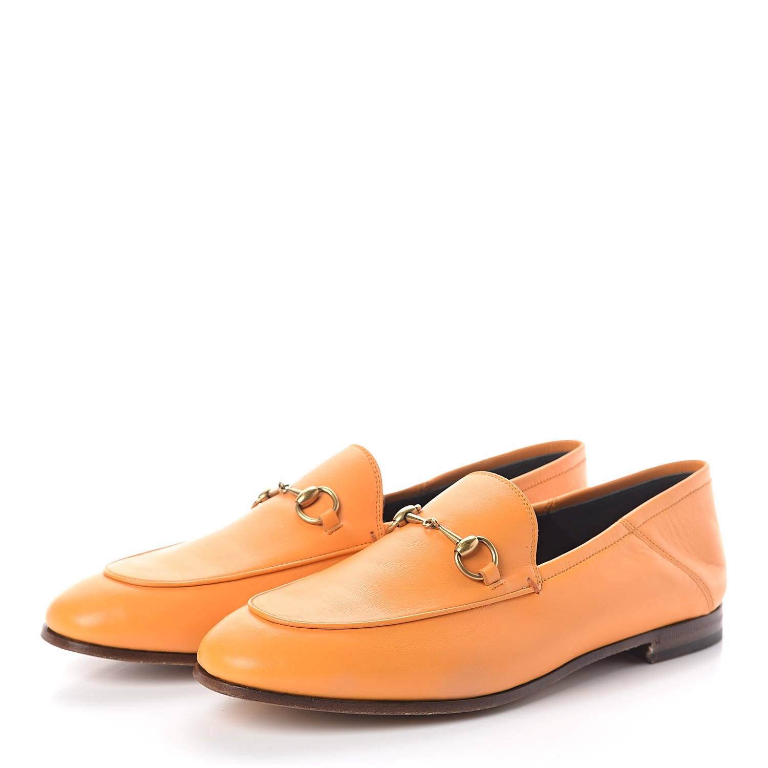 Gucci Lambskin Womens Brixton Horsebit Loafers 39.5 Crystal Copper 3 of 7