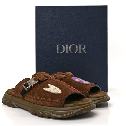 Christian Dior X CACTUS JACK Suede Calfskin Mens Sandals 44 Brown 10 of 10