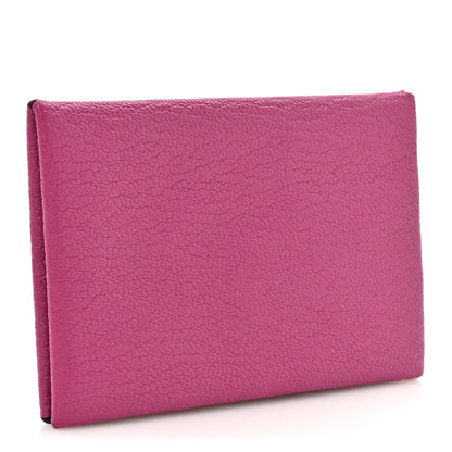 Hermes Chevre Mysore Calvi Card Case Rose Pourpre 3 of 7
