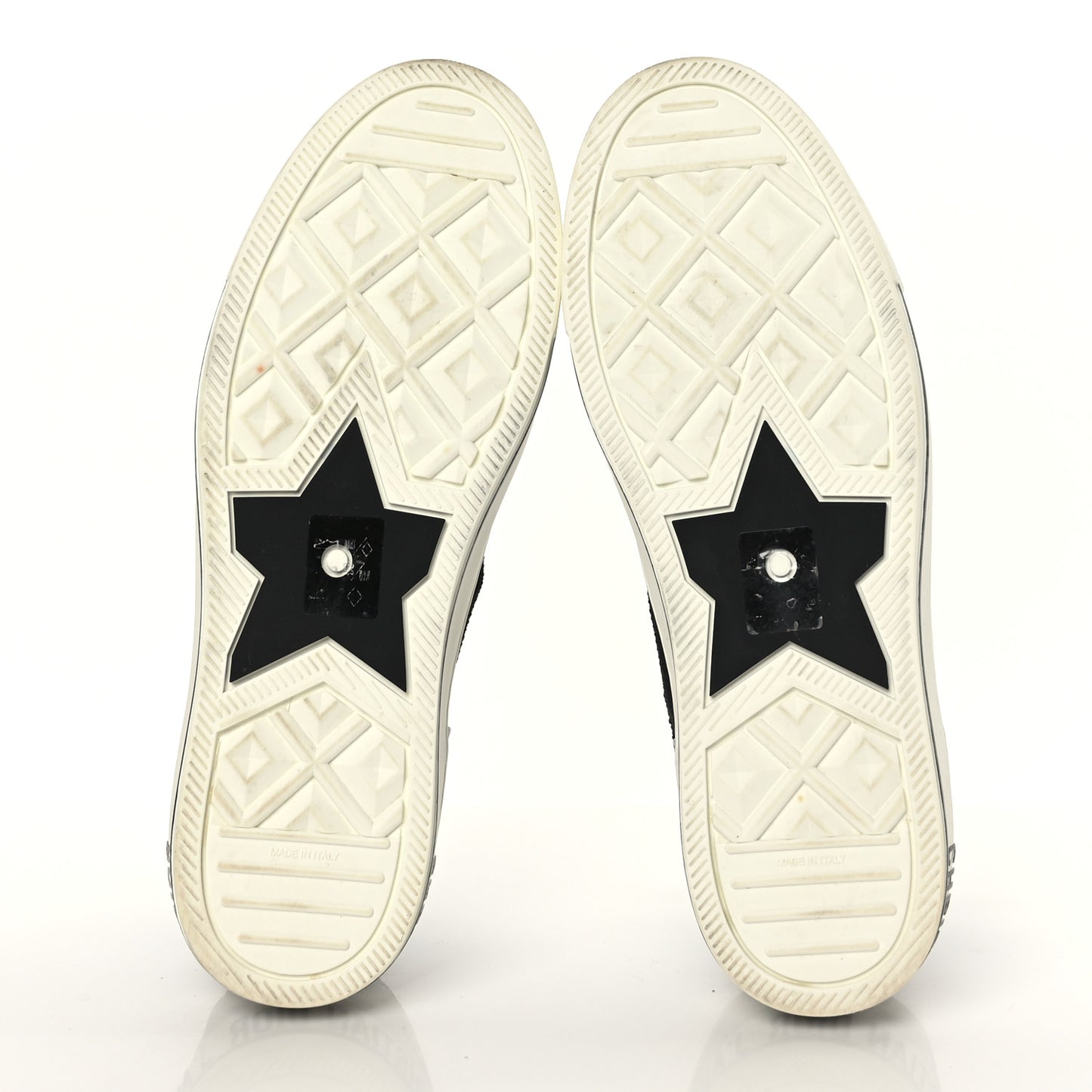 Technical Knit Calfskin Womens Walk'N'Dior High Top Sneakers 41.5 Black