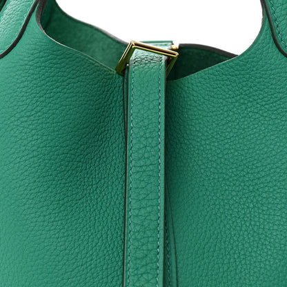 Hermes Taurillon Maurice Picotin Lock 18 PM Vert Jade 8 of 11
