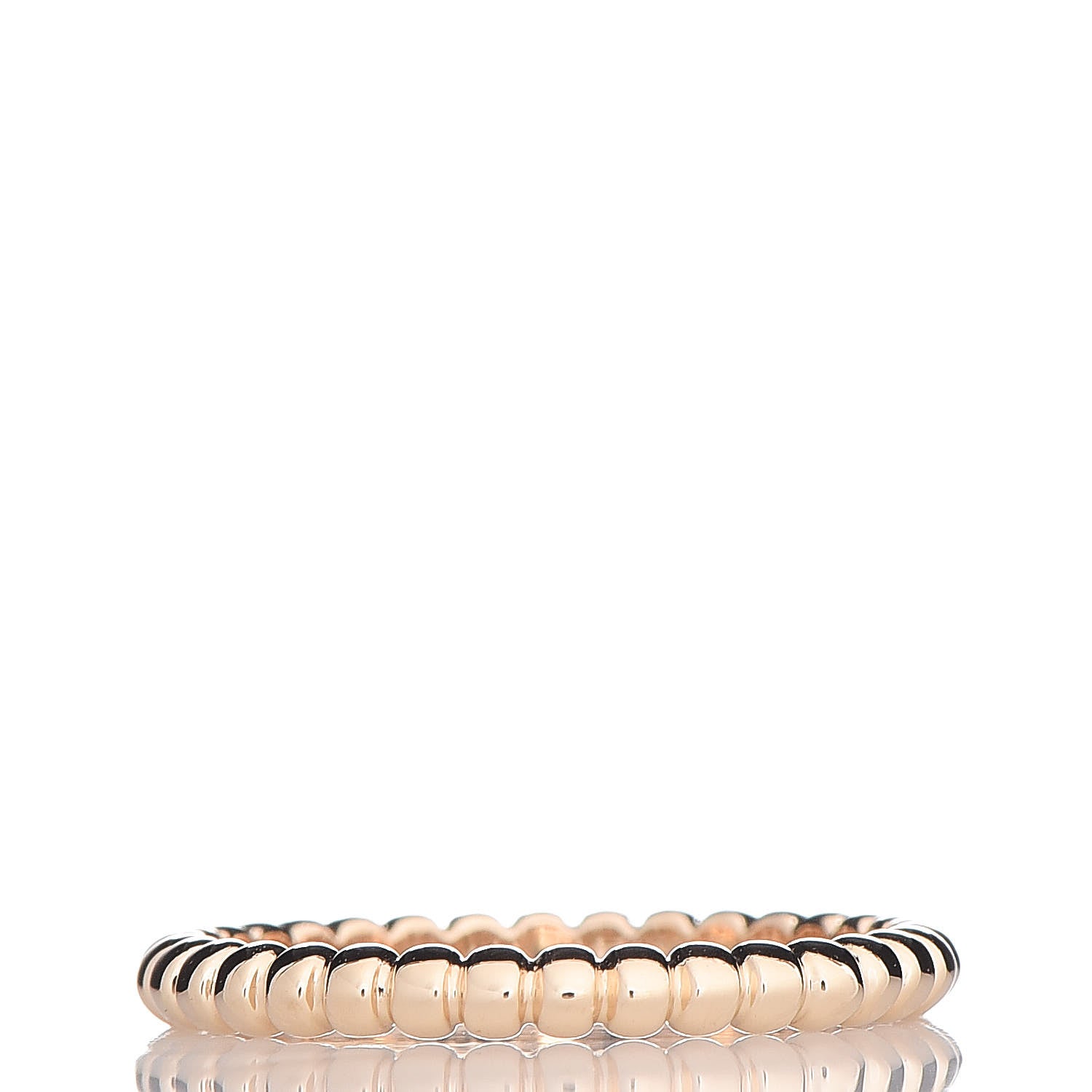 Van Cleef & Arpels 18K Rose Gold Small Perlee Ring 49 4.75 3 of 4