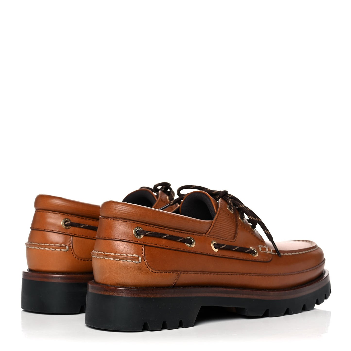 Calfskin Mens Summerland Boat Shoes 7.5 Cognac