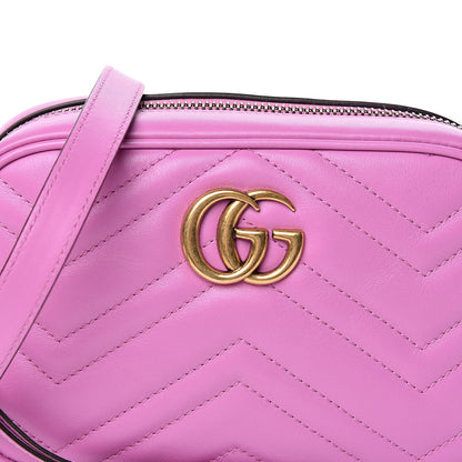 Gucci Calfskin Matelasse Mini GG Marmont Chain Shoulder Bag Candy Mousse 10 of 10