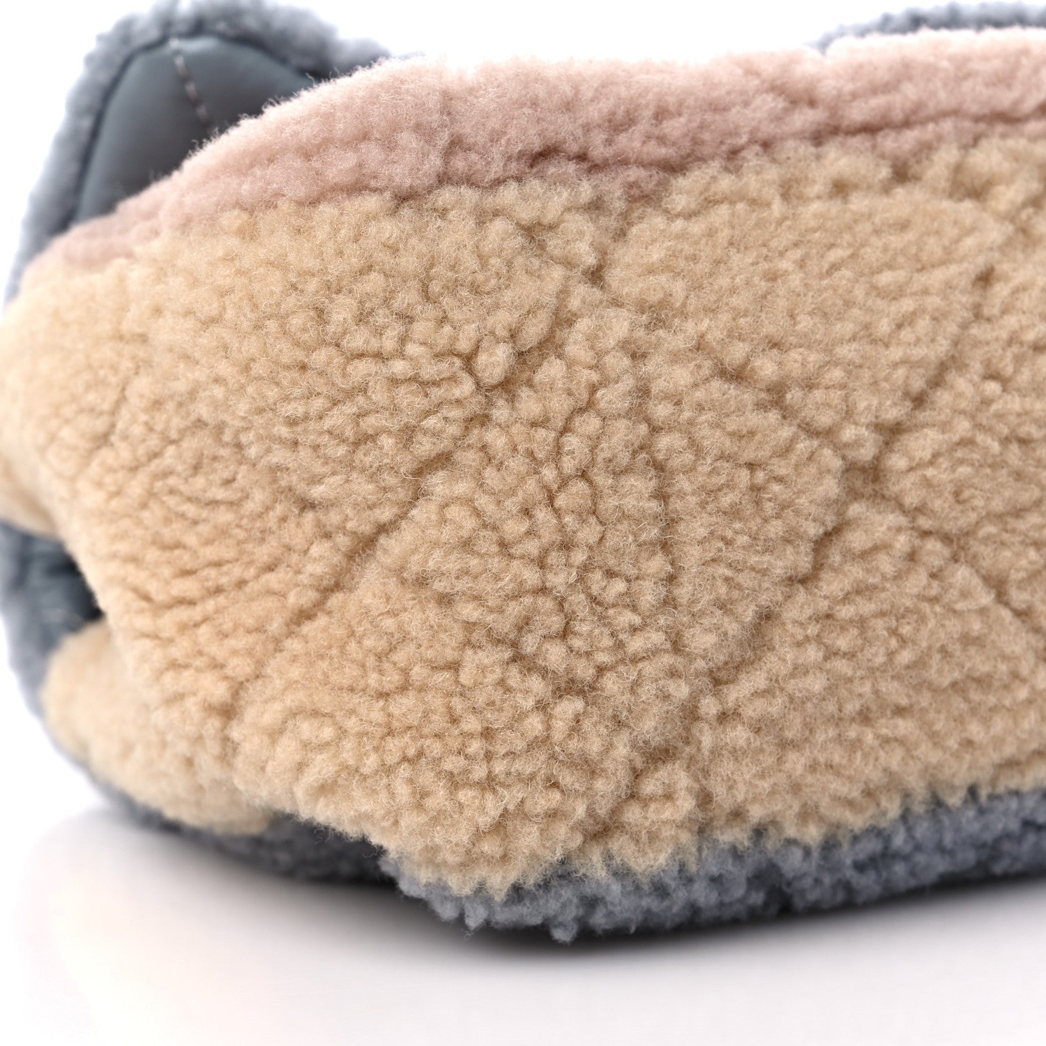 Chanel Shearling Sheepskin Single Flap Gray Pink Beige 8 of 12