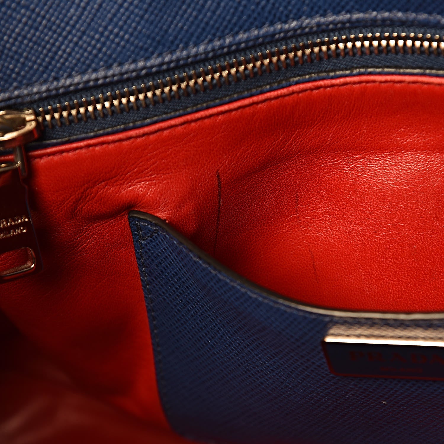 Prada Saffiano Cuir Twin Tote Bleuette 6 of 12