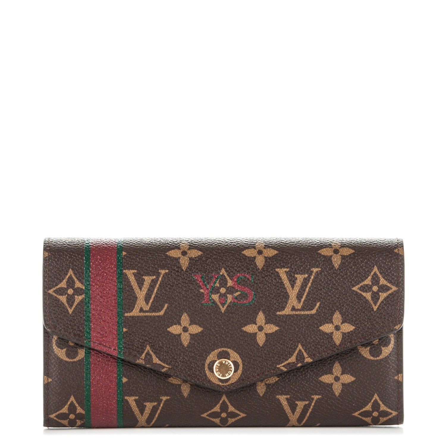 Louis Vuitton Monogram My LV Heritage Sarah Wallet NM Bordeaux Vert Anglais 1 of 6