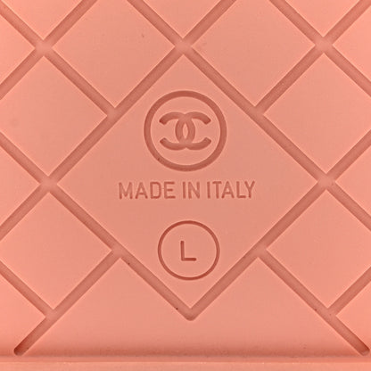 Chanel Lambskin CC Flat Mules L Light Pink 6 of 8