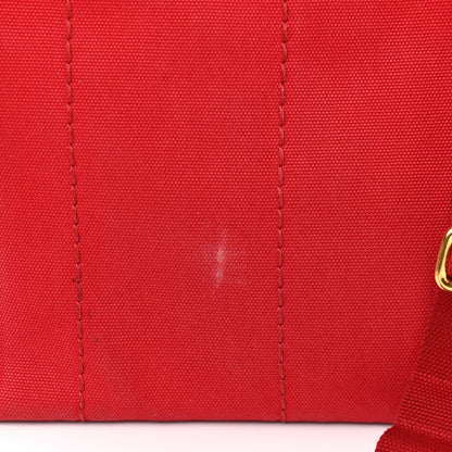 Prada Canapa Small Logo Tote Rosso 20 of 21