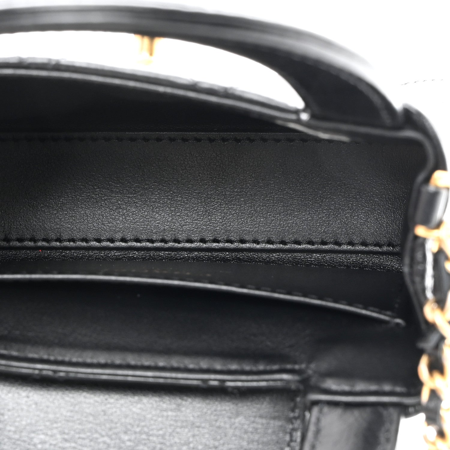 Chanel Shiny Aged Calfskin Quilted Mini Nano Kelly Shopper Black 5 of 11