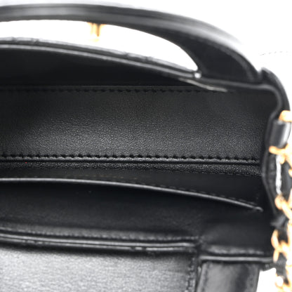 Chanel Shiny Aged Calfskin Quilted Mini Nano Kelly Shopper Black 5 of 11