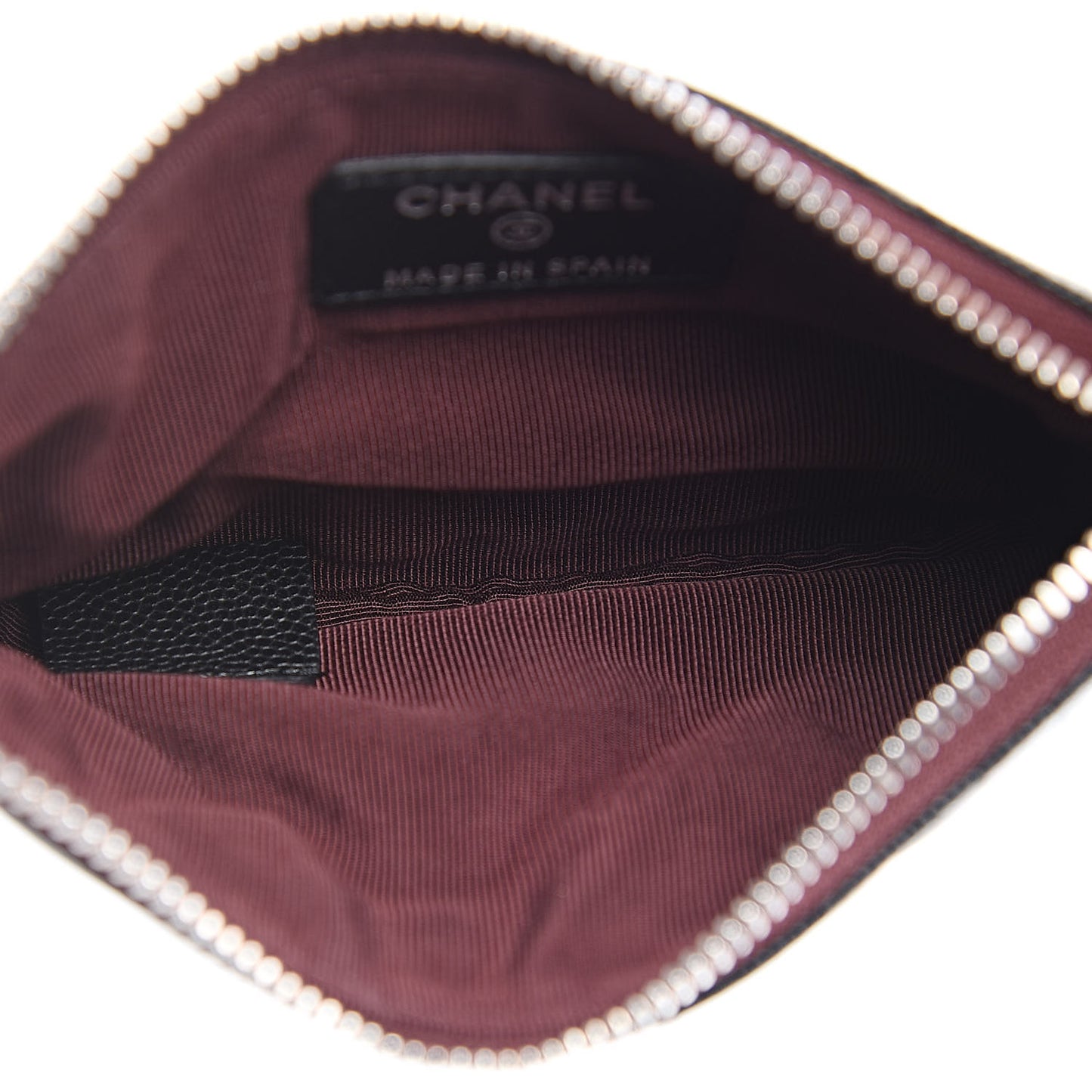 Caviar Quilted Small Cosmetic Case Black