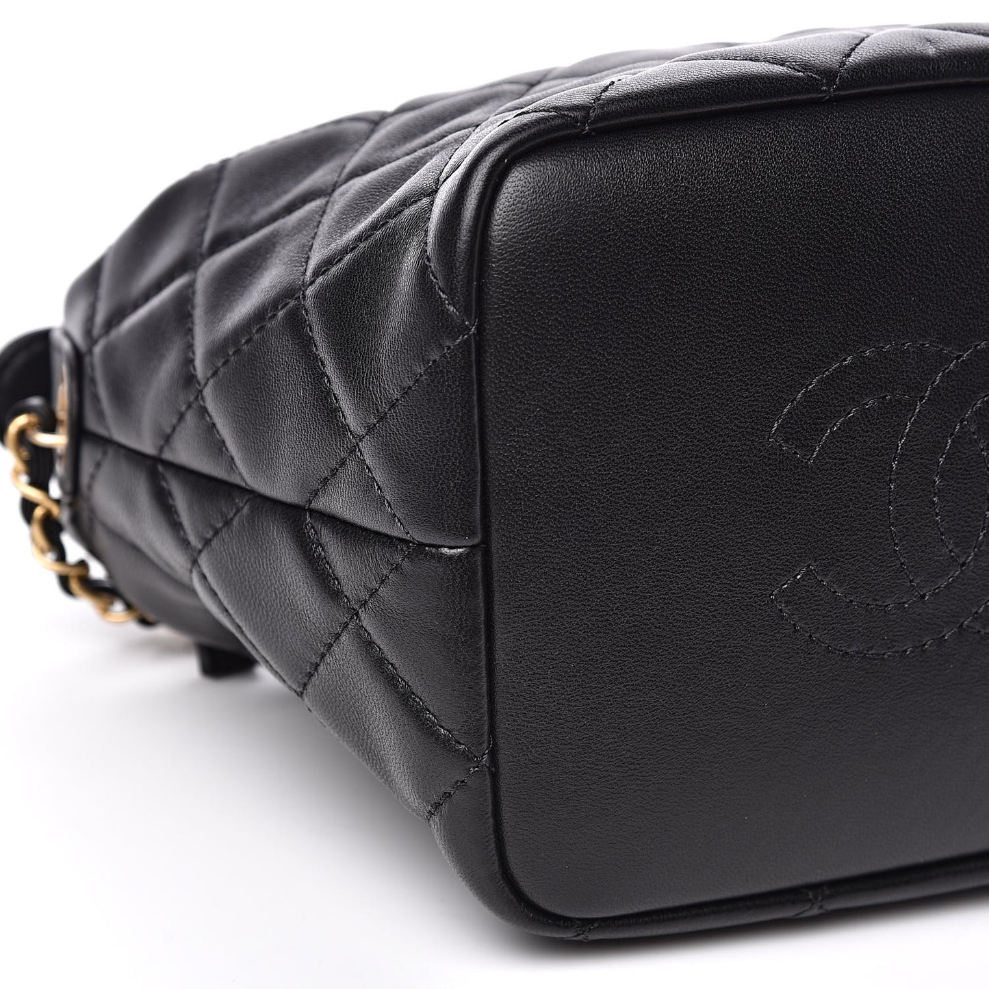 Lambskin Quilted Small Perfect Meeting Hobo Black