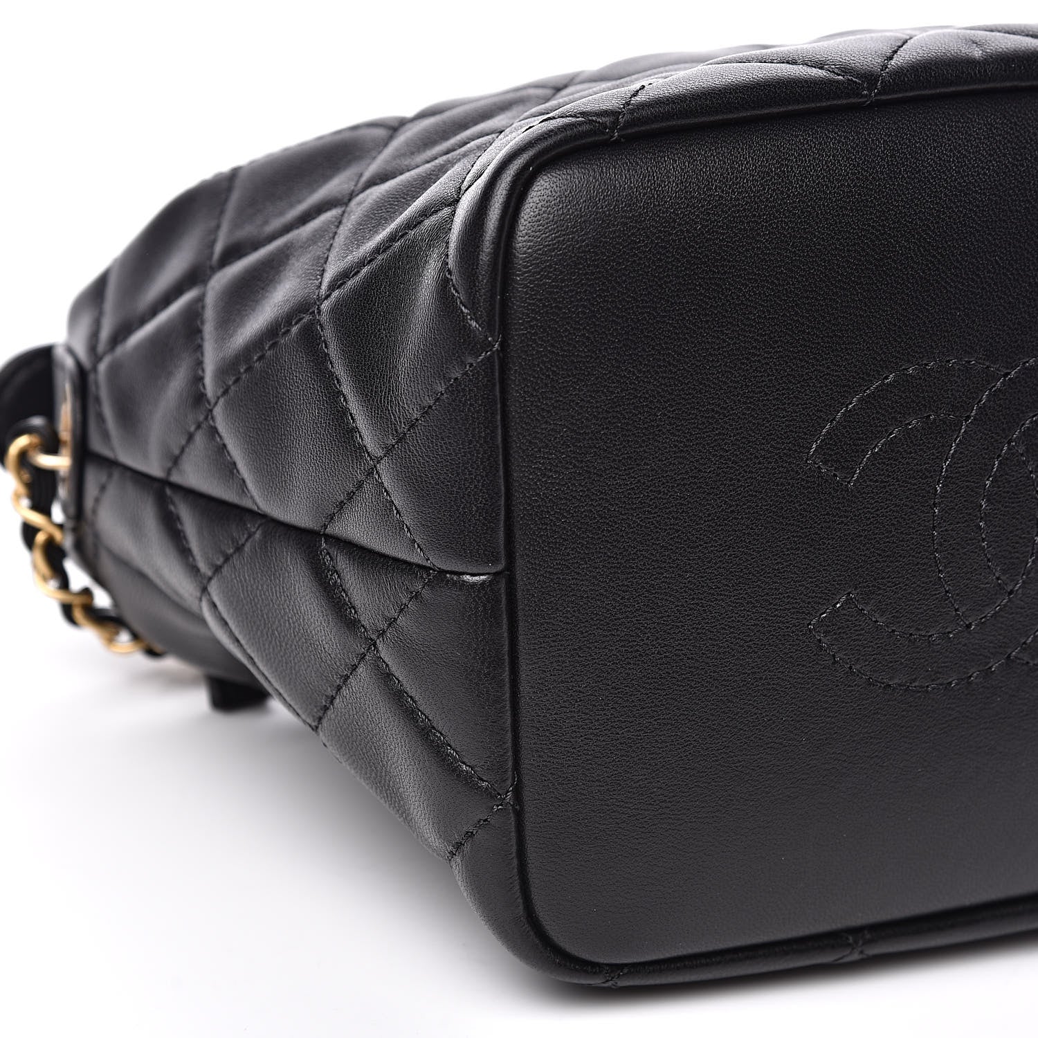 Chanel Lambskin Quilted Small Perfect Meeting Hobo Black 8 of 11