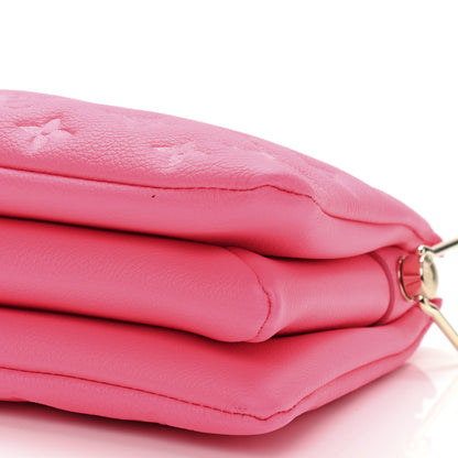 Louis Vuitton Calfskin Embossed Monogram Coussin BB Rose Fluo 9 of 9