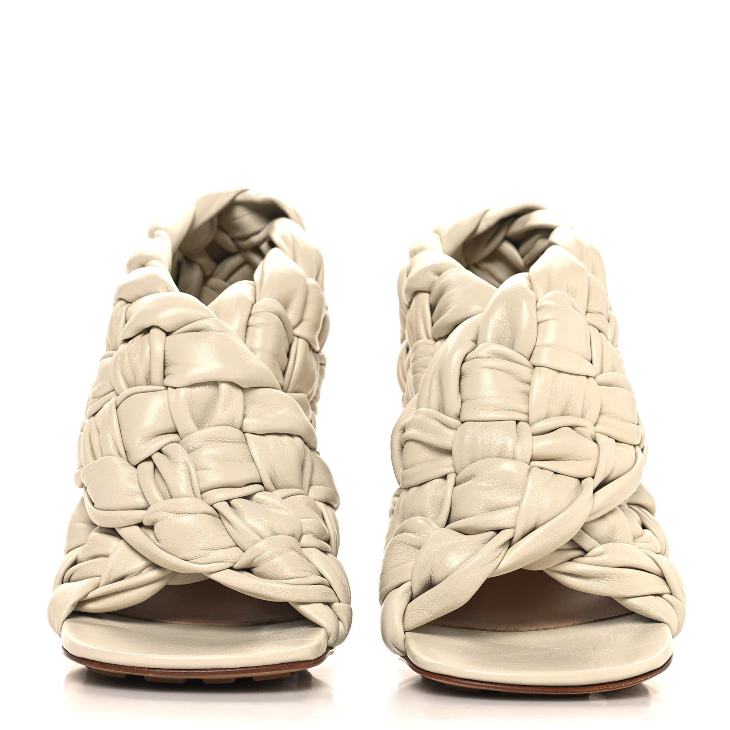 Bottega Veneta Shiny Nappa Intrecciato The Board Sandals 35 Wax 3 of 8