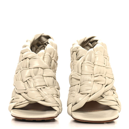 Bottega Veneta Shiny Nappa Intrecciato The Board Sandals 35 Wax 3 of 8
