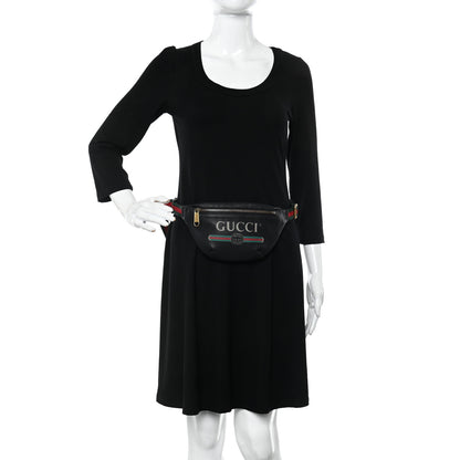 Gucci Grained Calfskin Small Logo Belt Bag Black 2 of 10