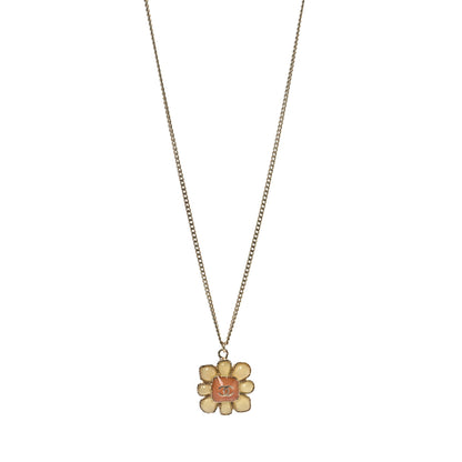 Chanel Resin CC Flower Necklace  Pink Gold 3 of 4