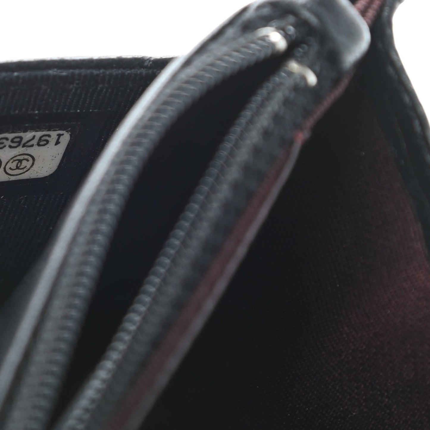 Lambskin Quilted Wallet On Chain WOC Black