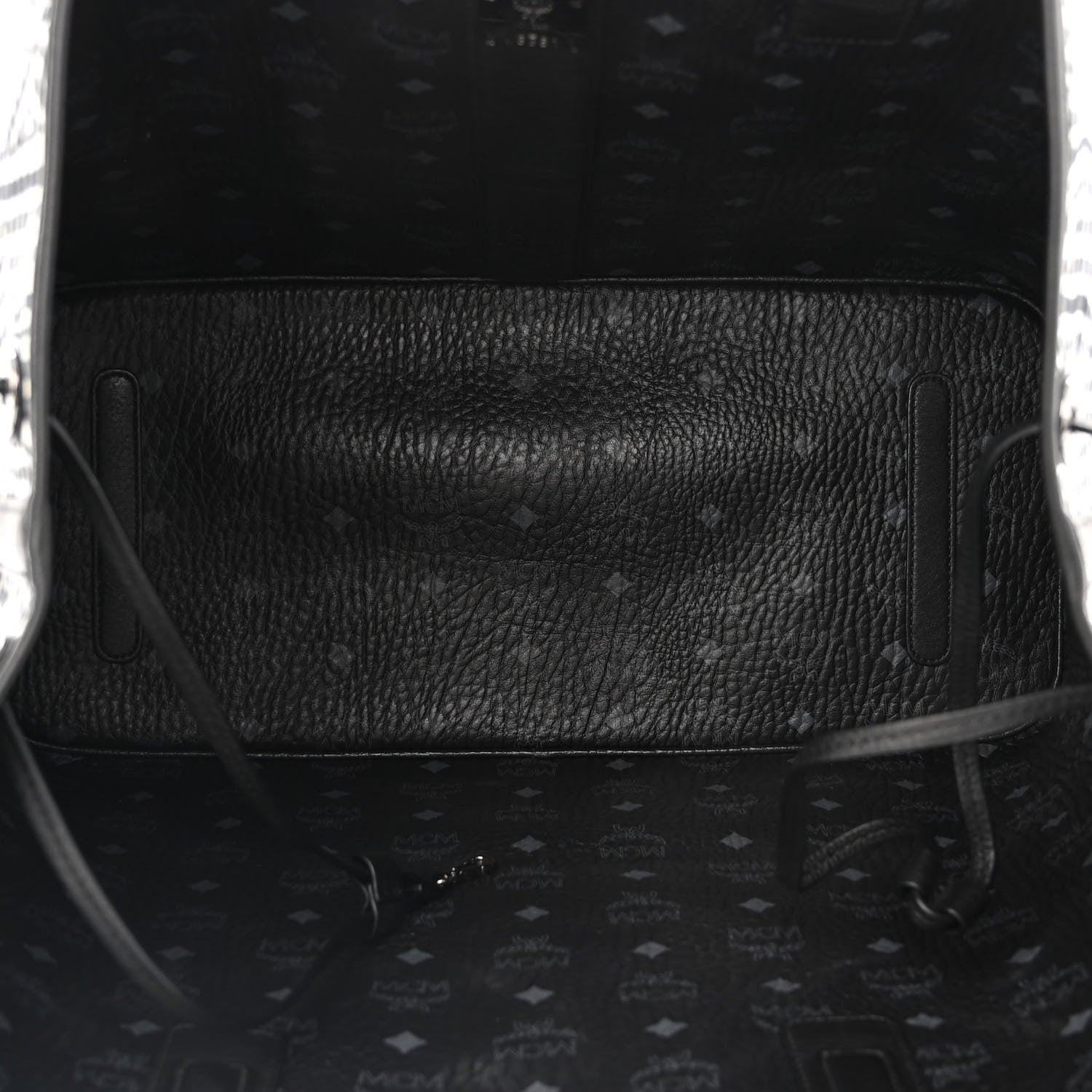 MCM Visetos Large Liz Reversible Shopper Tote Black 12 of 17