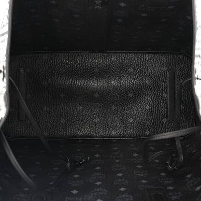MCM Visetos Large Liz Reversible Shopper Tote Black 12 of 17
